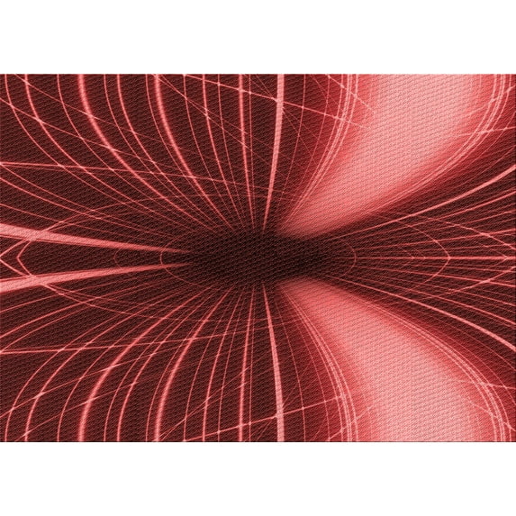 Ahgly Company Indoor Rectangle Patterned Grapefruit Red Area Rugs, 5' x 7'