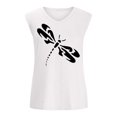 thumbnail image 4 of Birdeem T-Shirt Sans Manches à Col en V Imprimé Mode Décontractée pour Femmes, 4 of 5