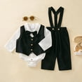 thumbnail image 5 of Ruiwill Newborn Boys Outfits Set Long Sleeve Tops And Pants Set Solid Color Boys Clothing Sets Fall Winter, 5 of 7
