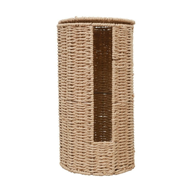 Cesta de almacenamiento tejida, organizador de baño con tapa, cesto para ropa sucia, contenedor para la entrada, el hogar, la cocina, la lavandería