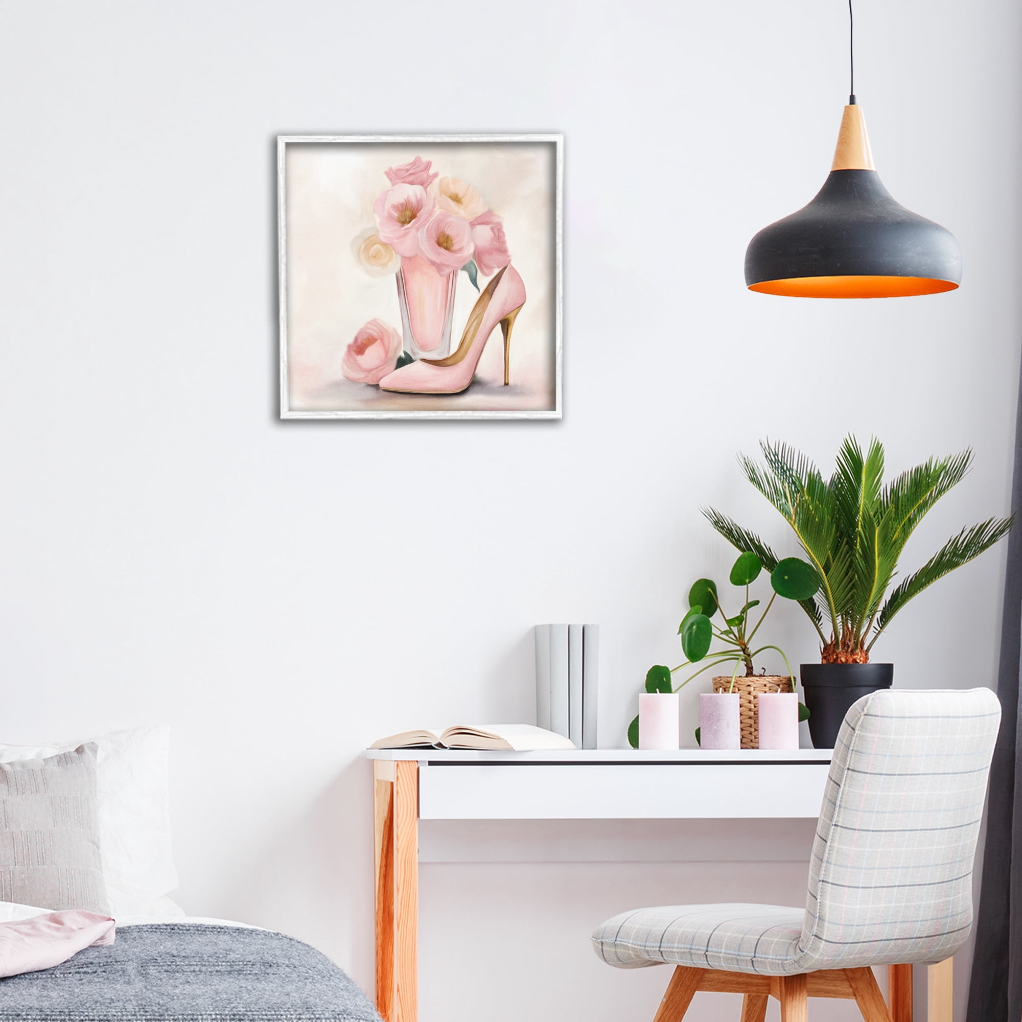 Stupell Industries Pink Beauty Bouquet White Framed Giclee Art, design by Kim Allen