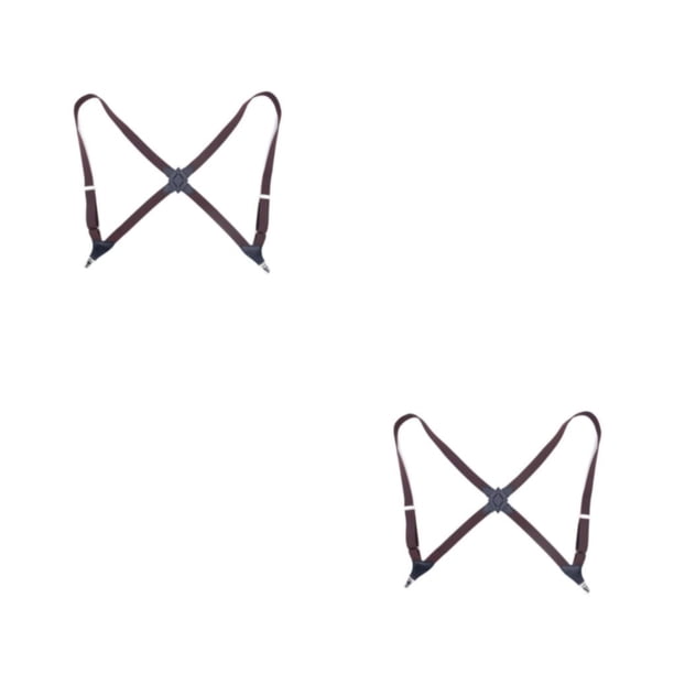 Brace Reemplazo Minnieouse moda Coreano Tirantes elásticos ajustables Café 2piezas