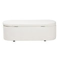 thumbnail image 5 of Baxton Studio Lavina Modern White Teddy-Bear Fabric Storage Bench, 5 of 11