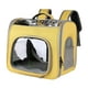thumbnail image 1 of Mochila de viaje para mascotas, transportadora para perros pequeños, ligera, transparente, con ventana y transpirable. Amarillo, 1 of 9