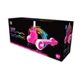thumbnail image 4 of FIAT 503 3-Wheeled Kids Heavy-Duty Folding Kick Scooter | Up to 170 LBS | LED Light Up Wide Wheels and Deck | Adjustable Height | For Children from 5-12 Years with Circuit City Battery Bundle (Pink), 4 of 6