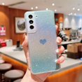 thumbnail image 4 of for Samsung Galaxy S21 FE 5G Case Holographic Iridescent, Gradient Bling Glitter Clear Women Phone Case with Camera Lens Cover Soft Shockproof Cute Heart S21 FE 5G Case 6.4" (Blue Heart), 4 of 10