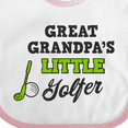 thumbnail image 4 of Inktastic Great Grandpas Little Golfer with Golf Club and Ball Boys or Girls Baby Bib, 4 of 4