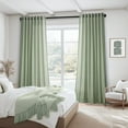 thumbnail image 5 of Topfinel SageGreen Linen Curtains 90 Inch Long for Living Room,Back Tab Light Filtering Drape with Hooks,Semi Sheer Lightweight Curtains for Bedroom,Set of 2, 5 of 7