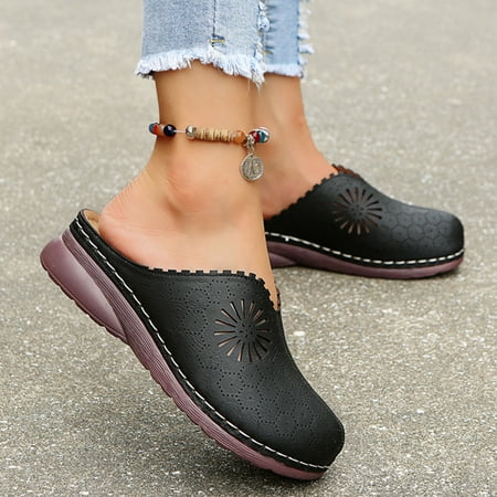 

Jsaierl Platform Sandals for Women Dressy Summer Close Toe Sandals Comfy Slip On Sandals Fashionable Breathable Sandal Size 8.5