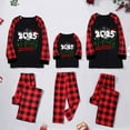 thumbnail image 2 of 2025 Family Matching Christmas Pajamas Set,Chrismas Printed Long-Sleeved Tshirt Tops and Plaid Trousers Holiday Sleevewear Family Parent-Child Clothing, 2 of 8