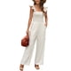 thumbnail image 1 of Mono largo formal Color puro Sin mangas Pantalones de pierna ancha Mono holgado con bolsillo, 1 of 6