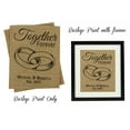 thumbnail image 1 of Darling Souvenir Together Forever Burlap Print Wall Decor Rings Personalized Wedding Gift-Burlap Print Only(11 x 14 Inches), 1 of 1