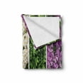 thumbnail image 2 of Flower Soft Flannel Fleece Blanket, Collage Mix Diverse Herbs and Blossoming Bouquet Flowers Romantic Wedding Concept, Cozy Plush for Indoor and Outdoor Use, 70" x 90", Green Violet, by Ambesonne, 2 of 6