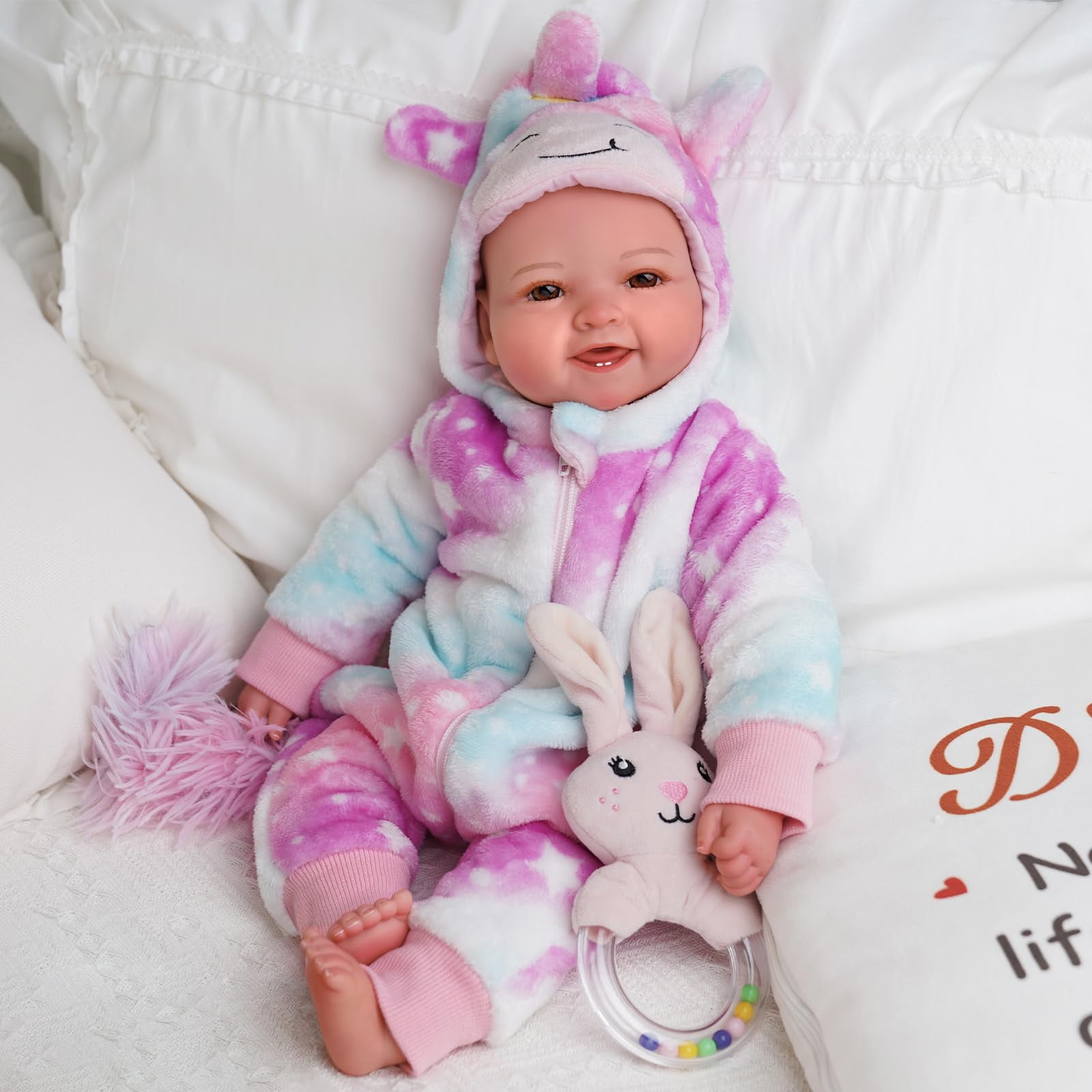 BABESIDE Baby Dolls 17inch Large Realistic Cute Soft Body Baby Doll Real Life Baby Dolls with Accessories for 3 Year Old Girls Gifts Pretend Play