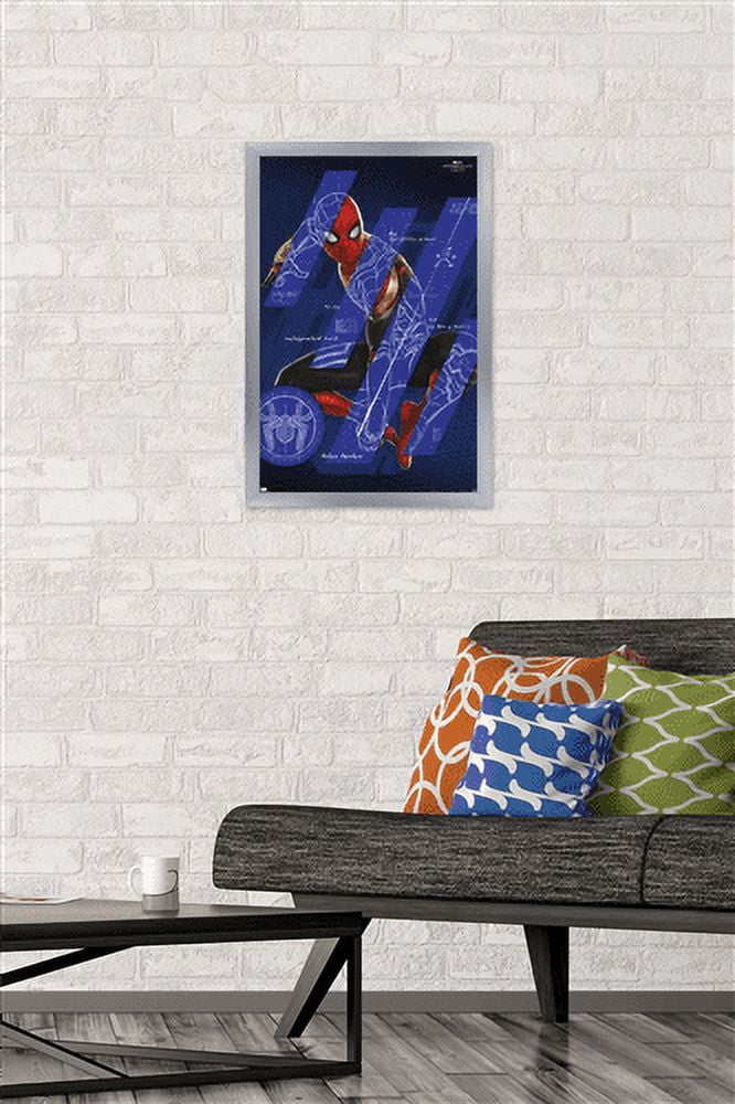Marvel Spider-Man: No Way Home - Bars Wall Poster, 14.725" x 22.375", Framed