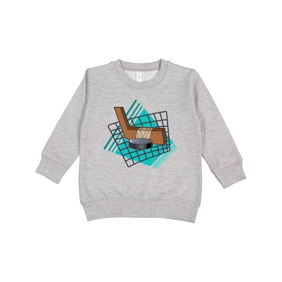 Inktastic Hockey Puck and Stick Toddler Sweatshirt