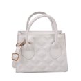 thumbnail image 2 of Bolsos Hombro Con Relieve Celosía Retro para Mujer Bolso Bandolera Cuero (blanco), 2 of 9