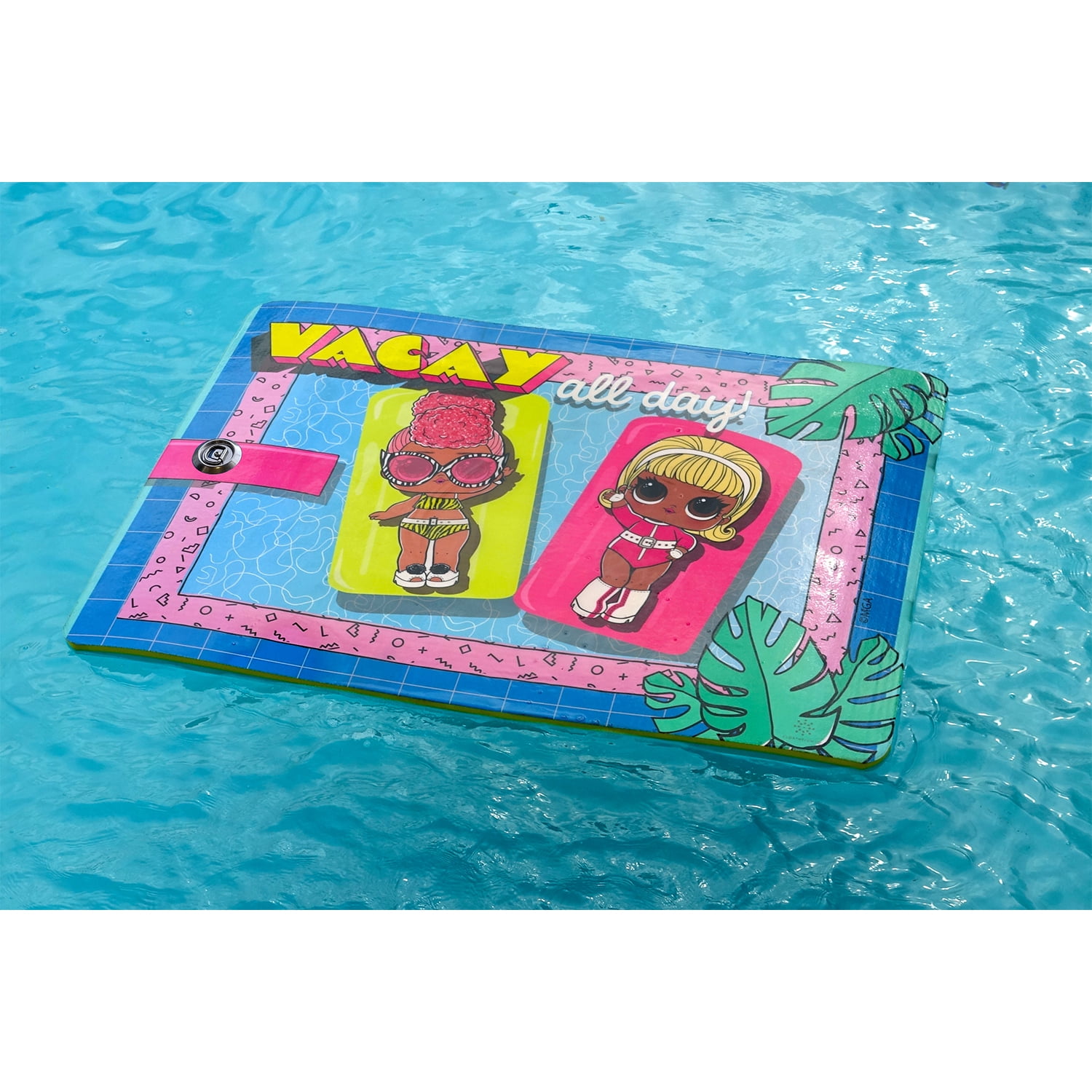 Floatation iQ Floating Oasis Foam Island Water Mat, Vacay All Day