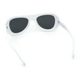 thumbnail image 7 of Retro Dimensional Metal Socket Rim Tear Drop Shape Racer Plastic Sunglasses White - Black, 7 of 7