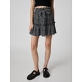 thumbnail image 3 of Relax Fit Belted Ruffle Mini Floral Skirt, 3 of 6
