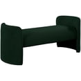thumbnail image 1 of Meridian Furniture Peyton Green Boucle Fabric Bench, 1 of 5