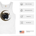 thumbnail image 6 of Celtic Moon Bison Tank Top Mystic Forest Animal Wildlife Nature Spiritual Celestial Lunar Viking Valhala Men's Top, 6 of 7