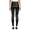 thumbnail image 3 of Time and Tru Women's Faux Leather Jegging, 3 of 6