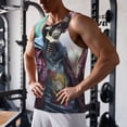 thumbnail image 5 of Daiia Skeleton Cool Street Fashion Printed Men's Quick Dry Fit Muscle Tank Top Slim-Fit Tank Workout Tank Top Lightweight Sports Tank Top-XX-Large, 5 of 7