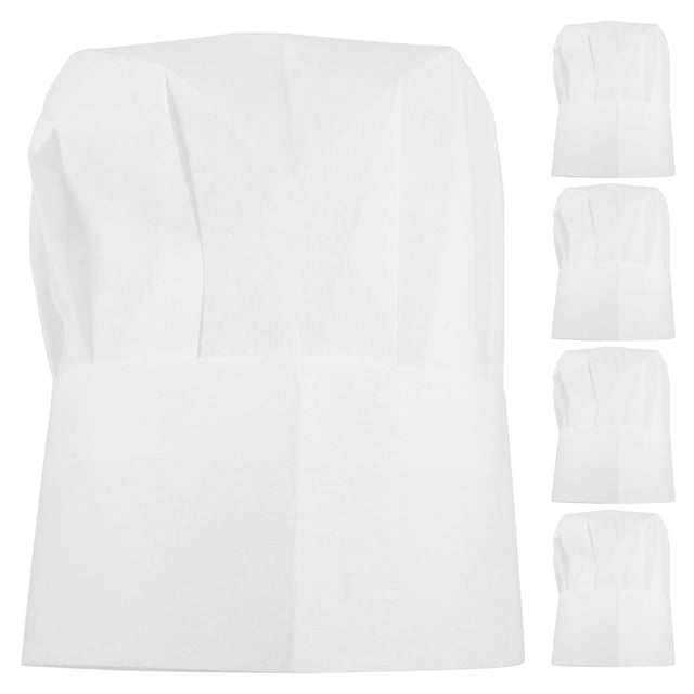 20 gorros de chef ajustables para niños, desechables, de tela no tejida, color blanco, para cocina, catering y repostería