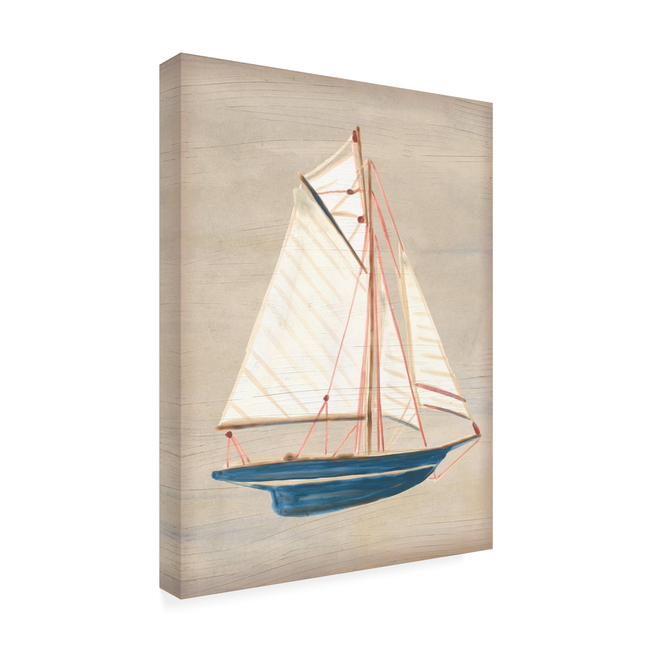 Trademark Fine Art June Erica Vess Driftwood Sailboat II Canvas Wall Art