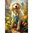thumbnail image 2 of America Forever Spring Summer Golden Retriever Dog Garden Flag 12.5 x18 inch Double Sided Golden Retriever Puppy Floral Spring Garden Flag for Outdoor Dog Flag Yard Decoration, 2 of 7