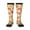 3 Black, variant on Cute Colorful Pumpkins print thigh-high socks, crafted for both men and women with a stretchy, high-opaque design perfect for daily wear