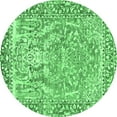 thumbnail image 1 of Ahgly Company Indoor Round Persian Emerald Green Traditional Area Rugs, 4' Round, 1 of 4
