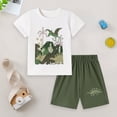 thumbnail image 2 of Baby Boys Girls Pajamas Sleepwear Set Cartoon T-Shirt Shorts 2-3 Years 3-4 Years 4-5 Years Natural Cotton Adjustable Waist Summer Casual Super Soft (6-7 Years,AG), 2 of 9