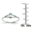 thumbnail image 5 of Primal Gold 10K White Gold Geniune Aquamarine Birthstone Ring, 5 of 7