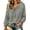14# Gray, variant on Women's Boho Polka Dot Blouse Lace Up V Neck Long Sleeve Peasant Top Floral Bohemian Tie-Edge Bow-Front Ruffled Shirt Dressy Vacation Ruffle Work Loose Fit Blouse Gray S