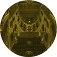 thumbnail image 1 of Ahgly Company Machine Washable Indoor Square Transitional Dark Yellow Green Area Rugs, 3' Square, 1 of 7