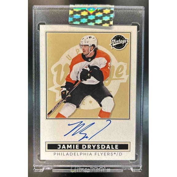 Upper Deck Clear Cut Vintage Autos Jamie Drysdale VA-JD Autograph Philadelphia Flyers Philadelphia Flyers NHL Autographed Ice Hockey Trading Card