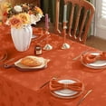thumbnail image 7 of Tablecloth Rectangular 52X70 inches,Spillproof Wrinkle Free Soft Autumn Jacquard Table Cloth for Thanksgiving Fall Friendsgiving Harvest Holiday Dinner, Rust, 7 of 7