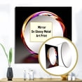 thumbnail image 3 of Designart "Futuristic Neon Orb" Other Fantasy & Sci-Fi Square Mirror For Wall Decor - Large Gold Square Mirror Printed Wall Decor - Modern Square Living Room Mirror, 3 of 5