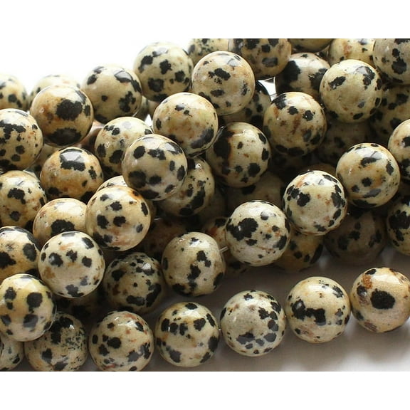 12mm Dalmatian Jasper Round Beads Genuine Gemstone Natural Jewelry Making