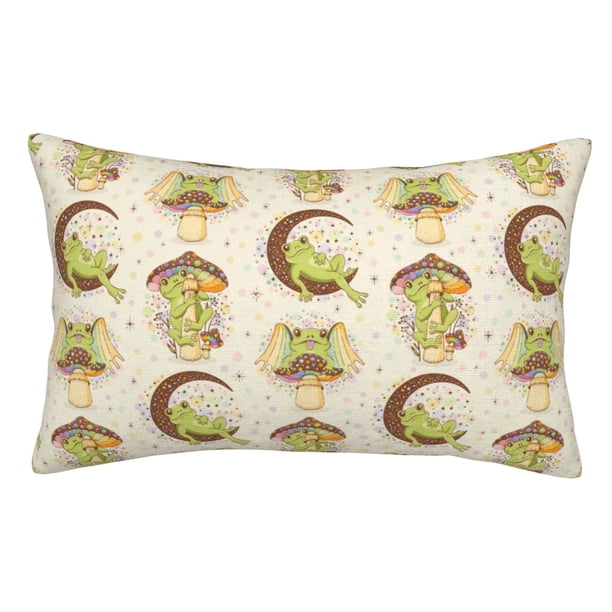 Balery Frogs Funda de Cojín Estampada, Regalos para Mujeres, Regalos de Amor para Ella, Regalos para Novia o Esposa, Funda de Almohada-16"x24"