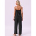 thumbnail image 4 of DARING DIVA Women's Cami Tank Top and Pants Pleated Pajama Sets with Pockets M Black, 4 of 6
