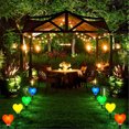 thumbnail image 4 of Set of 4 Solar Multicolor Heart Stake Lights for Valentine's Day Decor Outdoor Waterproof Heart Shaped Light for Garden Pathway Flowerbed Cemetery Grave Porch Walkway, 4 of 8