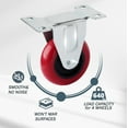 thumbnail image 7 of POWERTEC 4PK 3 inch Fixed Caster Wheels with 640 lbs Loads, Heavy Duty Plate Casters, Rigid Fixed Rubber Castor Wheels for Furniture, Cart, Dolly and Workbenche (17207), 7 of 7