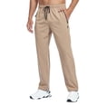 thumbnail image 2 of Zynoxe Men's Pants with Zipper Pockets Adjustable Drawstring Elastic Waist Straight Leg Pants Lightweight Breathable Quick Dry Waterproof Trousers Versatile Solid Color Outdoor Fishing Hiking Pants M, 2 of 6