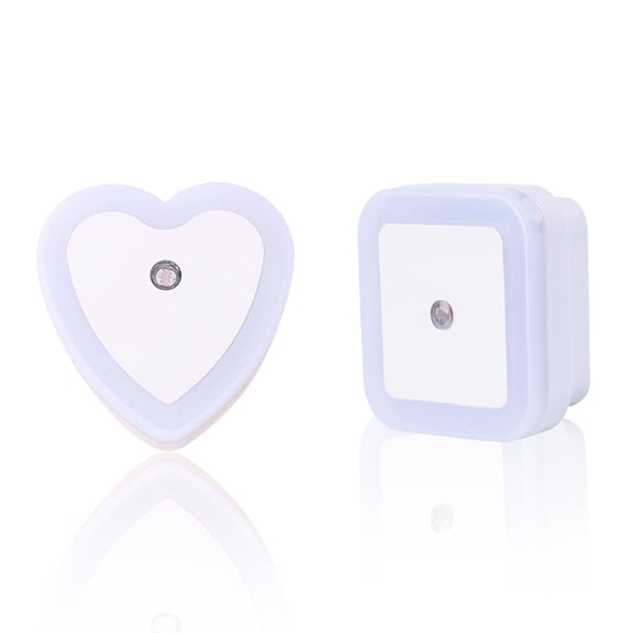 Sulythw Auto Night Light, 2 Pack, LED Sensor Room Night Light with Smart Light, Plug-in LED Wall Light Night