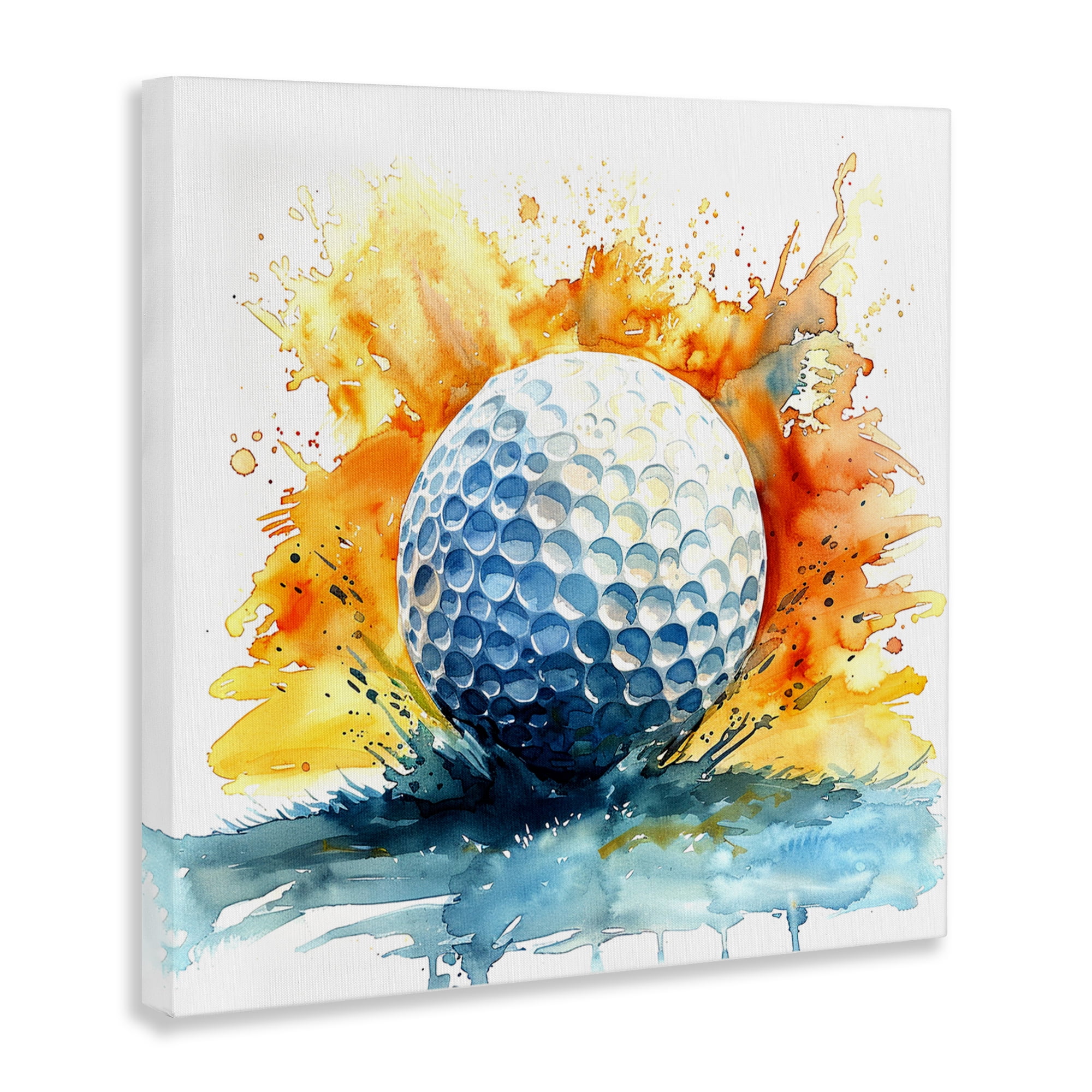 Stupell Industries Golf Splash Watercolor Burst Canvas Wall Art, design by LSR Design Studio