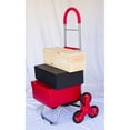 thumbnail image 4 of dbest products Stair Climber Trolley Dolly, Red Shopping Grocery Foldable Cart, 4 of 6