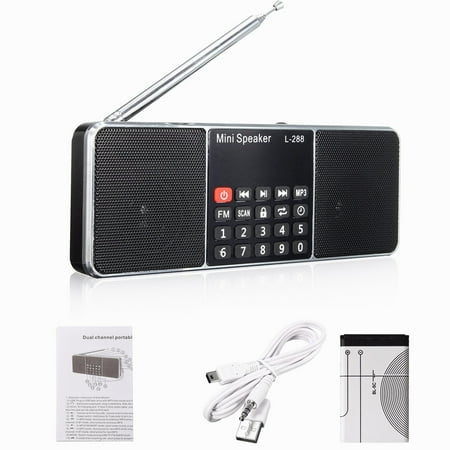 usb disk 800mah headset tf rechargeable lcd stereo charger mp3 speaker clock fm portable cell player radio phone digital am